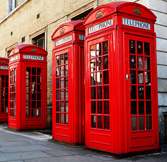 Phone booth in the United Kingdom